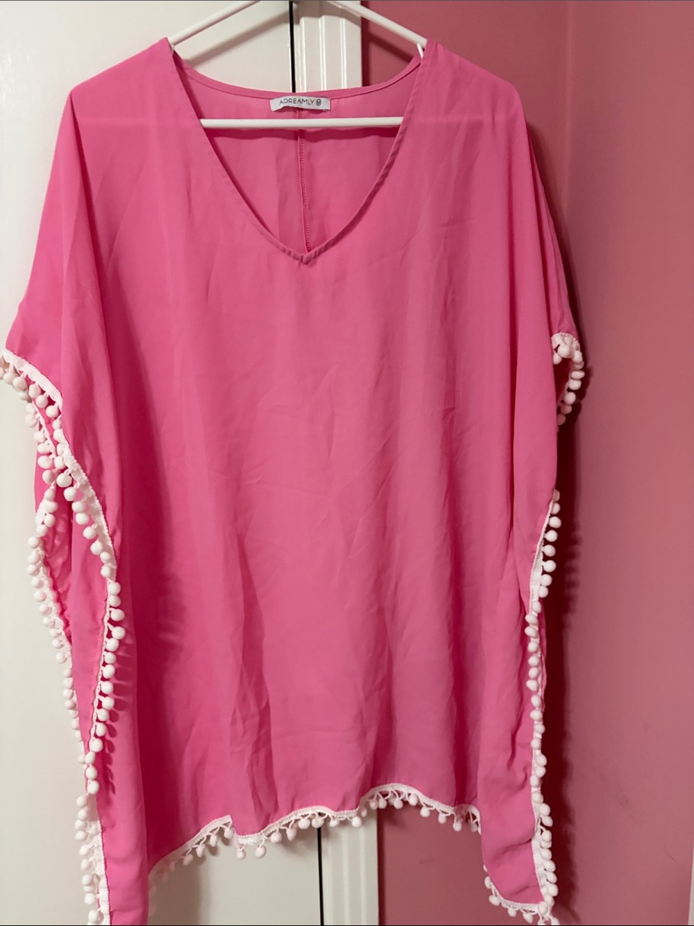 Adreamy Pink Pom-Pom Swim Cover-Up